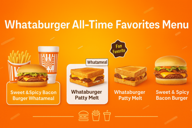 Whataburger All Time Favorites Menu