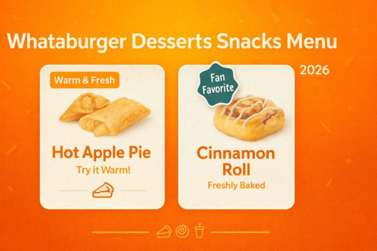 Whataburger Desserts Snacks Menu 2026