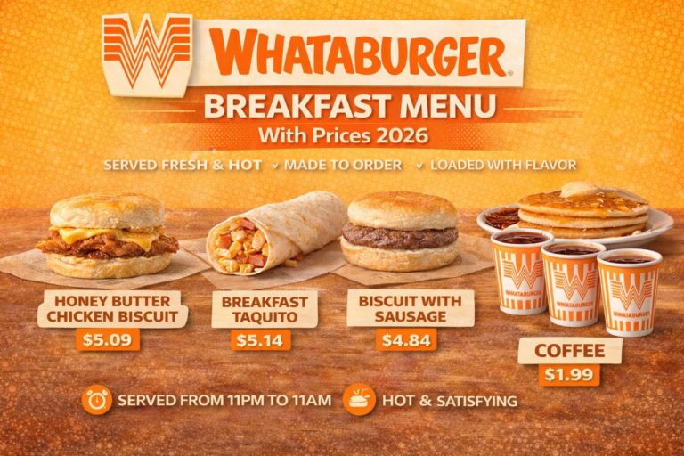 Whataburger Breakfast Menu