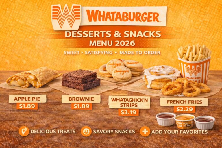 Whataburger Desserts Snacks Menu