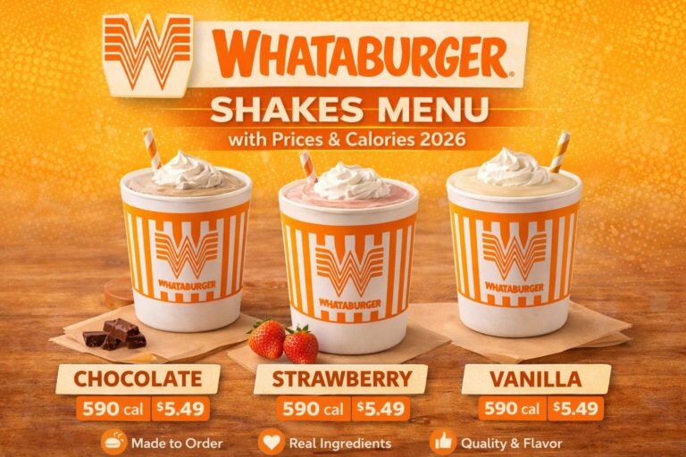 Whataburger Shakes Menu